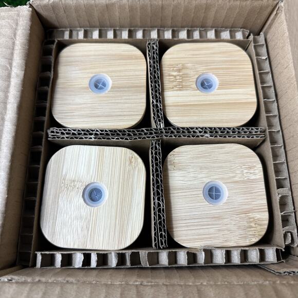 4Pcs Glass Cups With Bamboo Lids and Straws,16Oz Ice Coffee Clear 4p - Picture 7 of 8